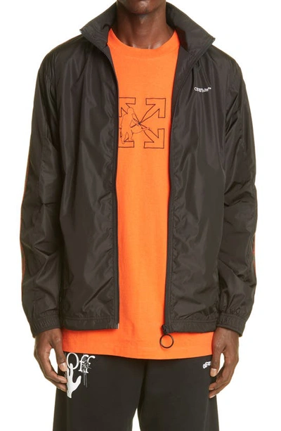 Shop Off-white Nylon Jacket In Black White