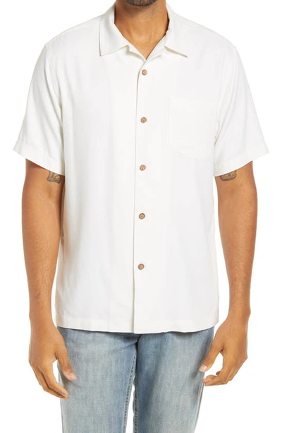 Shop Tommy Bahama Short Sleeve Button-up Silk Camp Shirt In Continental