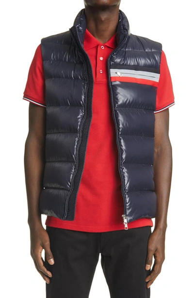 Shop Moncler Parpaillon Water Resistant Down Puffer Vest In Navy