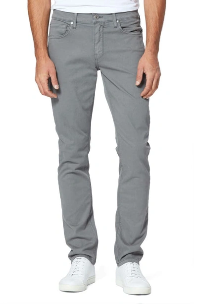 Shop Paige Lennox Slim Fit Twill Pants In Brushed Nickel