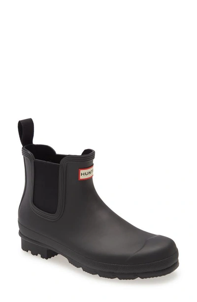 Shop Hunter Original Waterproof Chelsea Rain Boot In Black