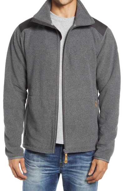 Shop Fjall Raven Sten Fleece Zip Sweater In Dark Grey