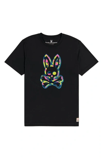 Shop Psycho Bunny Wycombe Graphic Tee In Black