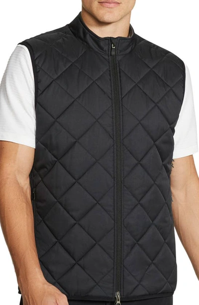 Shop Nike Reversible Quilted Golf Vest In Black/ Dark Smoke Grey