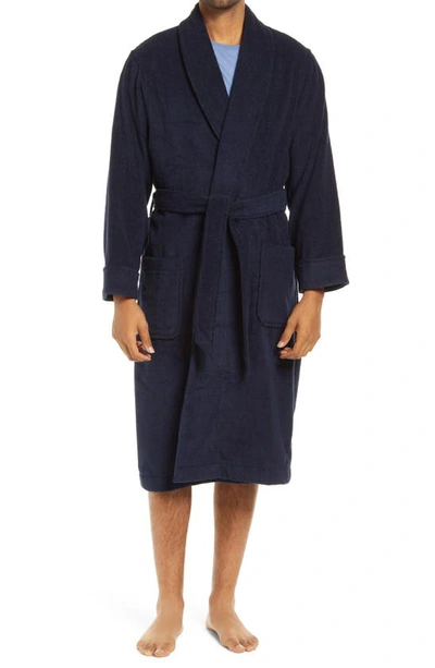 Shop Nordstrom Hydro Cotton Robe In Navy Blazer