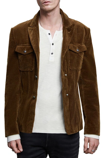 Shop John Varvatos Hunter Corduroy Jacket In Sepia Brown