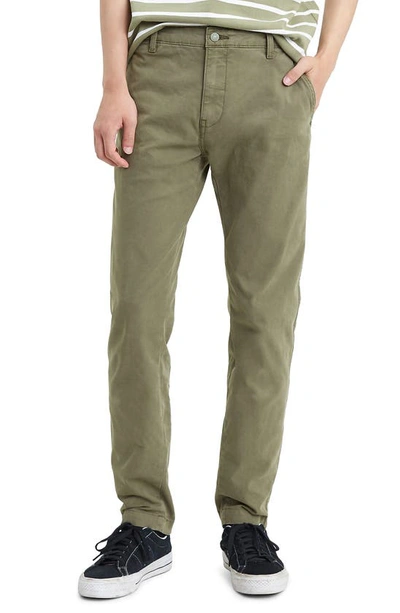 Shop Levi's Xx Standard Ii Stretch Cotton Chino Pants In Bunker Olive Shady