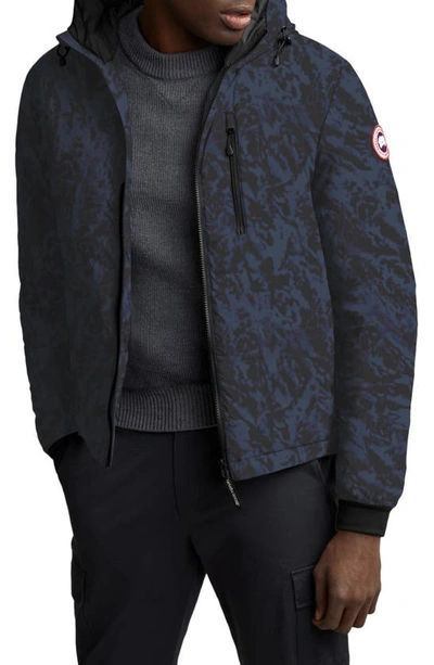Shop Canada Goose Lodge Slim Fit Packable 750 Fill Power Down Hooded Jacket In Arl Tndra Navy