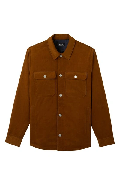 Shop Apc Alex Blouson Jacket In Dark Brown