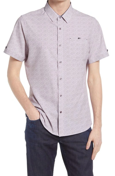 Shop 7 Diamonds Painted Memory Short Sleeve Performance Button-up Shirt In Dusty Rose