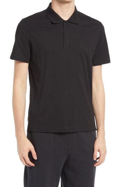 Shop Atm Anthony Thomas Melillo Jersey Cotton Polo Shirt In Black