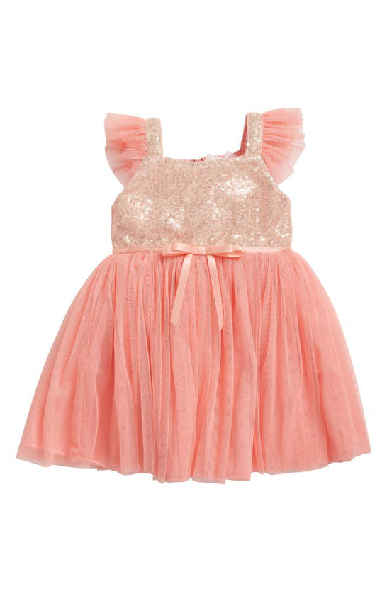 popatu sequin bodice tulle dress