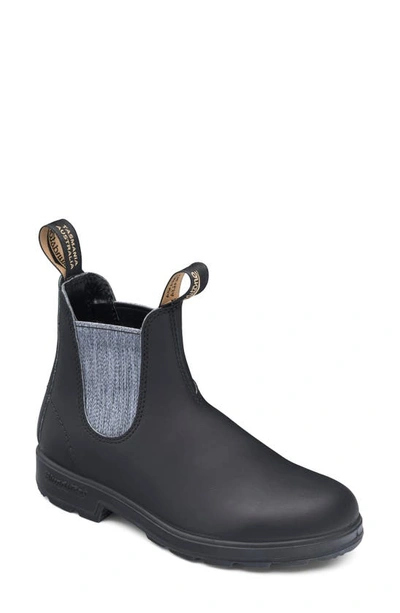 Shop Blundstone Footwear Gender Inclusive Black Chelsea Boot In Black/ Grey Wash Leather