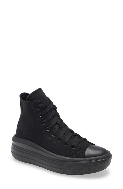 Shop Converse Chuck Taylor(r) All Star(r) Move High Top Platform Sneaker In Black/ Black/ Almost Black