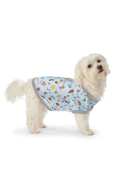 Shop Bedhead Pajamas Organic Cotton Dog Pajamas In Chocolate Airplanes