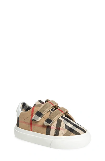 Shop Burberry Vintage Check Sneaker In Optic White