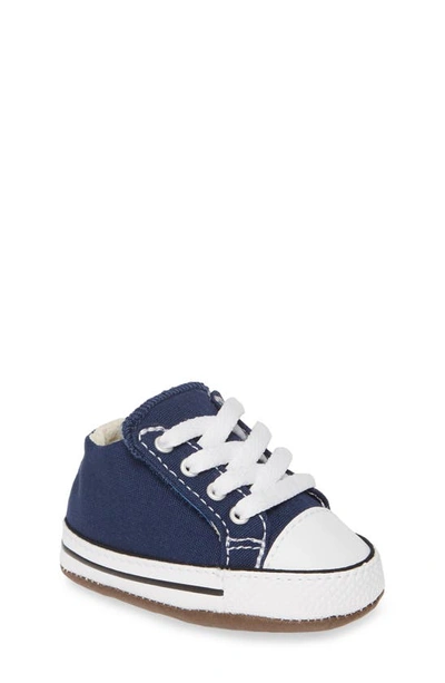 Shop Converse Chuck Taylor® All Star® Cribster Canvas Crib Shoe In Navy/ Natural Ivory/ White