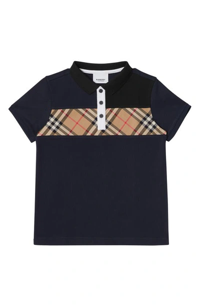 Shop Burberry Jeff Polo In Navy