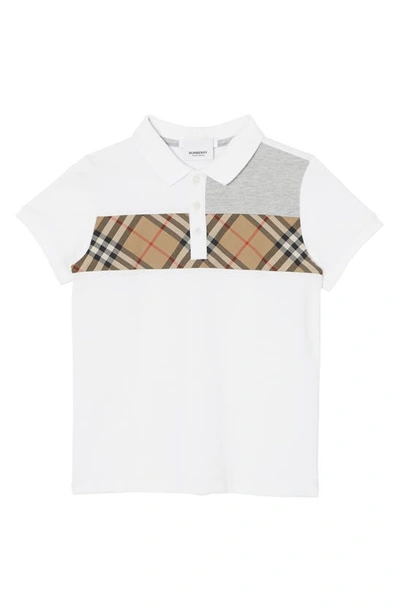 Shop Burberry Jeff Polo In White