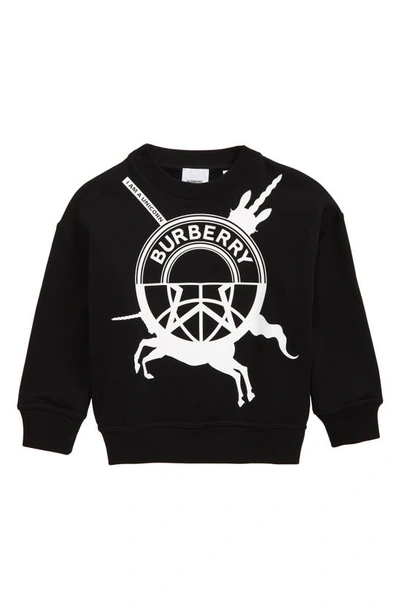 Shop Burberry Logo Mash-up Graphic Sweatshirt In Black