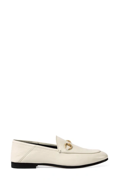 Shop Gucci Brixton Horsebit Convertible Loafer In White Leather