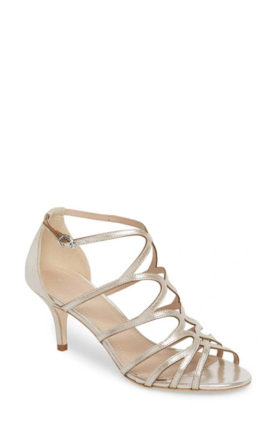 Shop Klub Nico Amanda Cage Sandal In Silver Gloss Leather