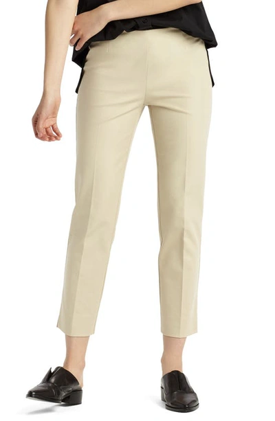 Shop Lafayette 148 Lexington Stretch Cotton Crop Pants In Khaki