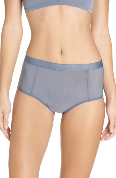Shop Negative Underwear Sieve High Waist Briefs In Slate