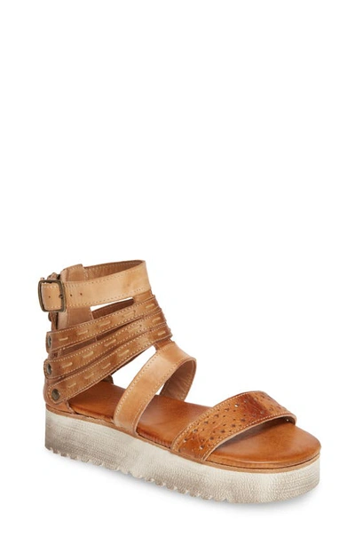 Bed Stu Artemia Platform Sandal In Bone Mustard Tan Rustic