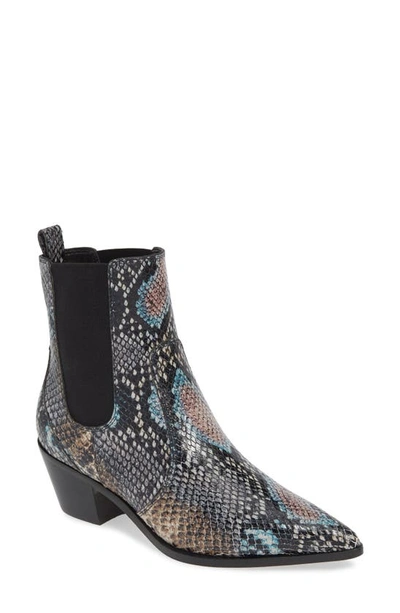 Shop Paige Willa Chelsea Bootie In Multi Snake Print