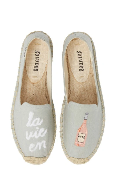 Shop Soludos La Vie En Rosé Espadrille Flat In Chambray