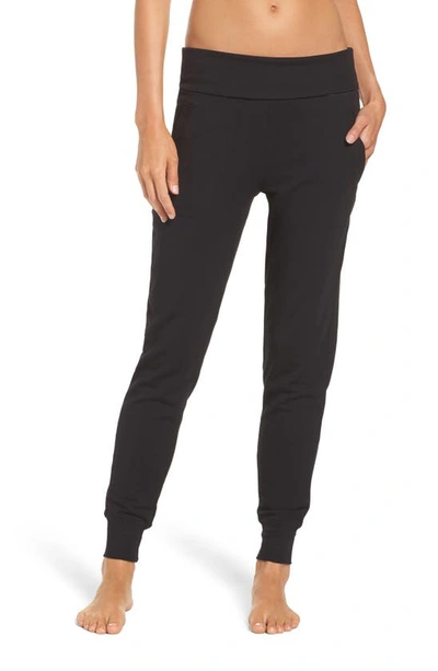 Shop Beyond Yoga Cozy Fleece Sweatpants In Black