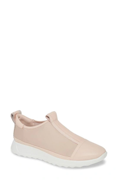 Shop Ecco Flexure Sneaker In Rose Dust Leather