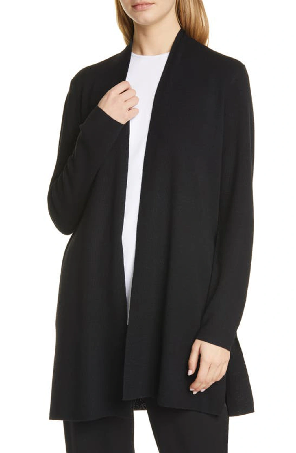 Eileen fisher ultrafine merino long cardigan clearance