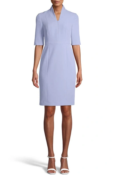 Shop Anne Klein Zip Front Sheath Dress In High Sky