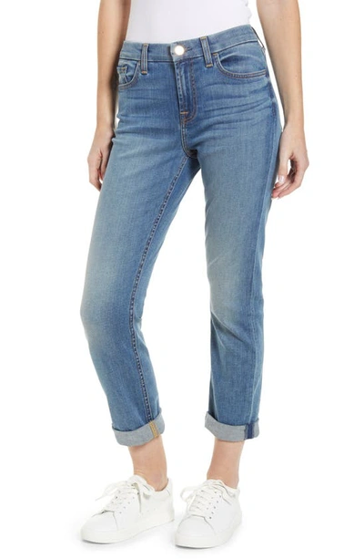 Shop Jen7 By 7 For All Mankind High Waist Crop Straight Leg Jeans In Canyon Coast