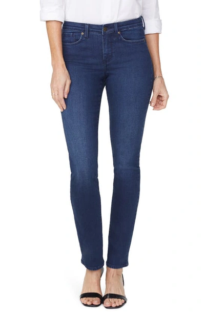 Shop Nydj Sheri Slim Foil Back Pocket Jeans In Cooper