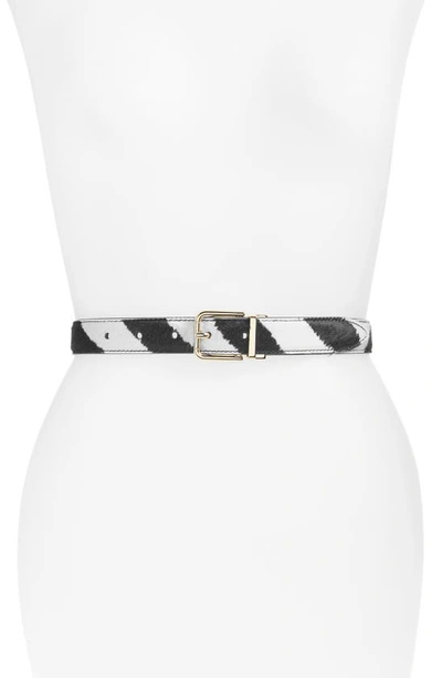 Shop Dolce & Gabbana Zebra Print Genuine Calf Hair Belt