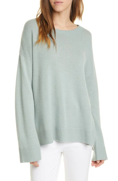 Shop Jenni Kayne Boyfriend Cashmere Sweater In Mist
