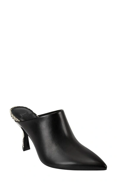 Shop Marc Fisher Ltd . Paislee Pointed Toe Mule In Black Leather