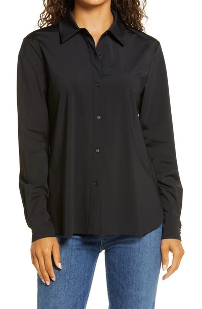 Shop Lyssé Connie Slim Fit Button-up Shirt In Black