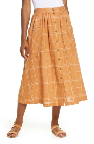 Shop Patagonia Lightweight A/c Skirt In Harvest Windowpane Umber Brown