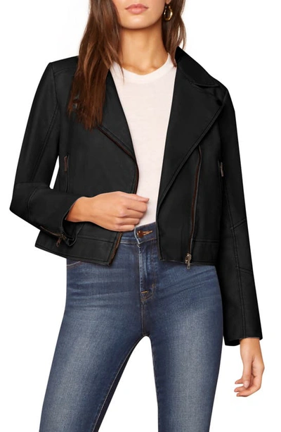 Shop Cupcakes And Cashmere Melody Faux Leather Jacket In Black