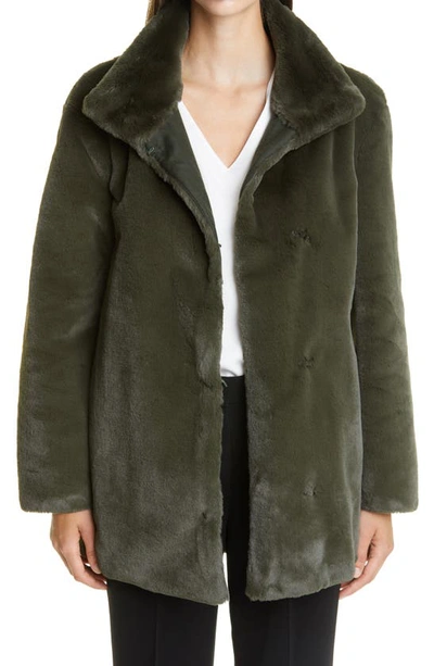 Shop Akris Punto Faux Fur Coat In Bamboo