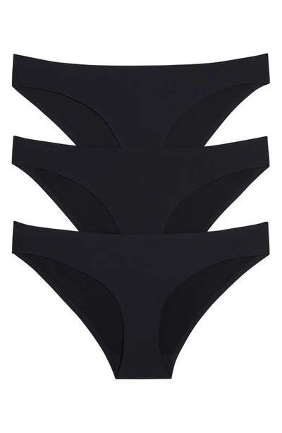 Shop Honeydew Intimates Skinz 3-pack Hipster Panties In Black/ Black/ Black