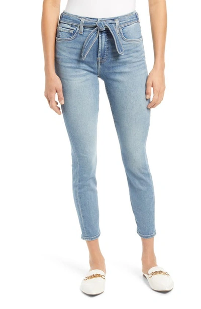 Jen7 By 7 For All Mankind By 7 For All Mankind Tie Front Ankle Skinny Jeans In Crest