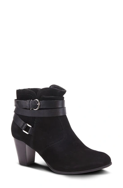 Shop Spring Step Mollie Faux Fur Lined Bootie In Black Leather
