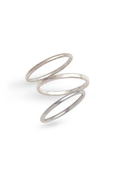 Shop Madewell Delicate Stacking Ring Set In Mixed Metal