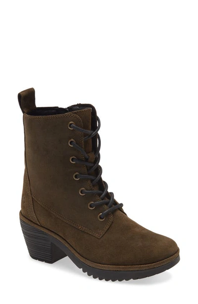 Shop Fly London Webe Lace-up Boot In Sludge Suede