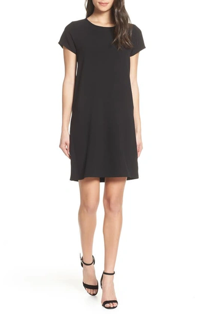 Shop Chelsea28 Crepe Shift Dress In Black